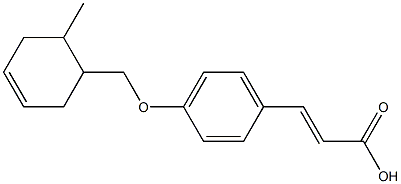 3-{4-[(6-methylcyclohex-3-en-1-yl)methoxy]phenyl}prop-2-enoic acid,,结构式