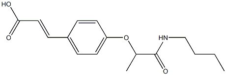 3-{4-[1-(butylcarbamoyl)ethoxy]phenyl}prop-2-enoic acid Structure