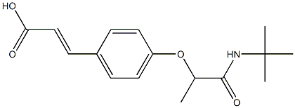 3-{4-[1-(tert-butylcarbamoyl)ethoxy]phenyl}prop-2-enoic acid 化学構造式