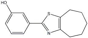 3-{4H,5H,6H,7H,8H-cyclohepta[d][1,3]thiazol-2-yl}phenol 化学構造式