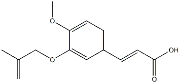 3-{4-methoxy-3-[(2-methylprop-2-en-1-yl)oxy]phenyl}prop-2-enoic acid Struktur