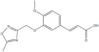 3-{4-methoxy-3-[(5-methyl-1,2,4-oxadiazol-3-yl)methoxy]phenyl}prop-2-enoic acid Structure