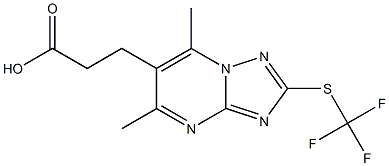 3-{5,7-dimethyl-2-[(trifluoromethyl)thio][1,2,4]triazolo[1,5-a]pyrimidin-6-yl}propanoic acid