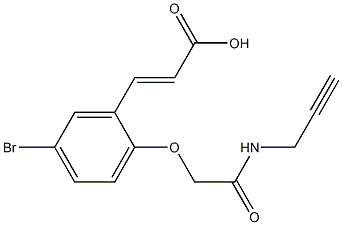 3-{5-bromo-2-[(prop-2-yn-1-ylcarbamoyl)methoxy]phenyl}prop-2-enoic acid 结构式