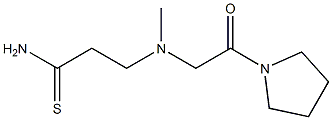 3-{methyl[2-oxo-2-(pyrrolidin-1-yl)ethyl]amino}propanethioamide Structure