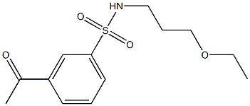 3-acetyl-N-(3-ethoxypropyl)benzene-1-sulfonamide Structure