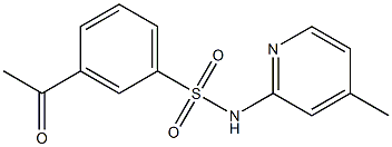 3-acetyl-N-(4-methylpyridin-2-yl)benzene-1-sulfonamide Structure