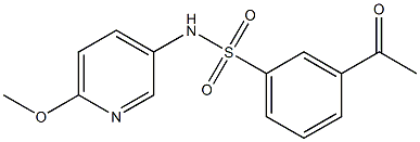 3-acetyl-N-(6-methoxypyridin-3-yl)benzene-1-sulfonamide Structure