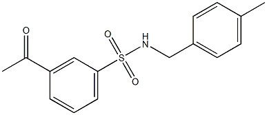 3-acetyl-N-[(4-methylphenyl)methyl]benzene-1-sulfonamide