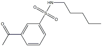 3-acetyl-N-pentylbenzene-1-sulfonamide Structure