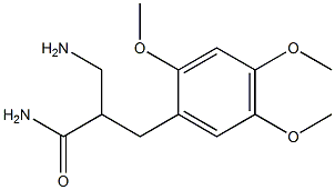 3-amino-2-[(2,4,5-trimethoxyphenyl)methyl]propanamide 结构式