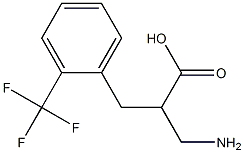 3-amino-2-{[2-(trifluoromethyl)phenyl]methyl}propanoic acid 化学構造式