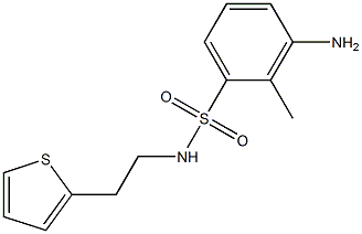 3-amino-2-methyl-N-[2-(thiophen-2-yl)ethyl]benzene-1-sulfonamide Struktur