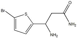 3-amino-3-(5-bromothiophen-2-yl)propanamide,,结构式