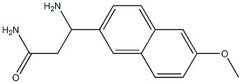 3-amino-3-(6-methoxynaphthalen-2-yl)propanamide 结构式