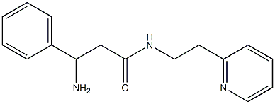 3-amino-3-phenyl-N-(2-pyridin-2-ylethyl)propanamide 结构式