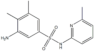 3-amino-4,5-dimethyl-N-(6-methylpyridin-2-yl)benzene-1-sulfonamide,,结构式