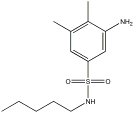 3-amino-4,5-dimethyl-N-pentylbenzene-1-sulfonamide 化学構造式