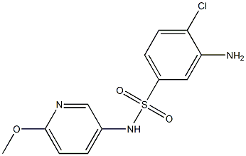 3-amino-4-chloro-N-(6-methoxypyridin-3-yl)benzene-1-sulfonamide Structure