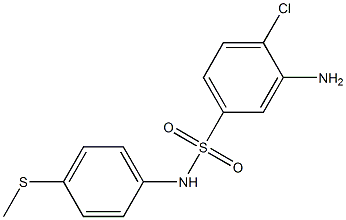 3-amino-4-chloro-N-[4-(methylsulfanyl)phenyl]benzene-1-sulfonamide,,结构式