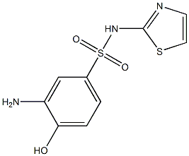 3-amino-4-hydroxy-N-(1,3-thiazol-2-yl)benzene-1-sulfonamide,,结构式