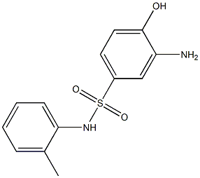 3-amino-4-hydroxy-N-(2-methylphenyl)benzene-1-sulfonamide,,结构式