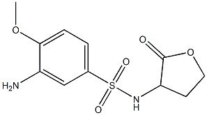 3-amino-4-methoxy-N-(2-oxooxolan-3-yl)benzene-1-sulfonamide Structure