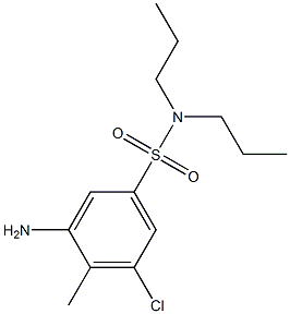 3-amino-5-chloro-4-methyl-N,N-dipropylbenzene-1-sulfonamide Structure