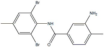 3-amino-N-(2,6-dibromo-4-methylphenyl)-4-methylbenzamide 结构式