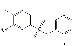 3-amino-N-(2-bromophenyl)-4,5-dimethylbenzene-1-sulfonamide 化学構造式