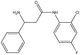3-amino-N-(2-chloro-4-fluorophenyl)-3-phenylpropanamide 结构式
