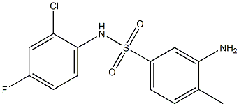 3-amino-N-(2-chloro-4-fluorophenyl)-4-methylbenzene-1-sulfonamide 结构式