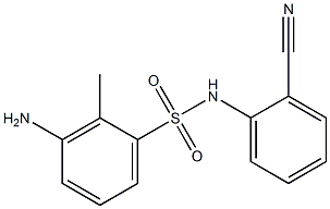 3-amino-N-(2-cyanophenyl)-2-methylbenzene-1-sulfonamide 结构式