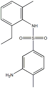 3-amino-N-(2-ethyl-6-methylphenyl)-4-methylbenzene-1-sulfonamide 结构式