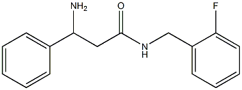 3-amino-N-(2-fluorobenzyl)-3-phenylpropanamide Struktur