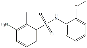 3-amino-N-(2-methoxyphenyl)-2-methylbenzene-1-sulfonamide,,结构式