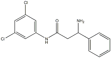 3-amino-N-(3,5-dichlorophenyl)-3-phenylpropanamide 化学構造式