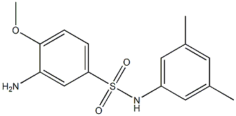 3-amino-N-(3,5-dimethylphenyl)-4-methoxybenzene-1-sulfonamide 化学構造式