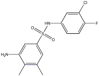 3-amino-N-(3-chloro-4-fluorophenyl)-4,5-dimethylbenzene-1-sulfonamide Structure