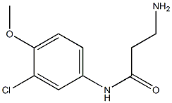 3-amino-N-(3-chloro-4-methoxyphenyl)propanamide 结构式