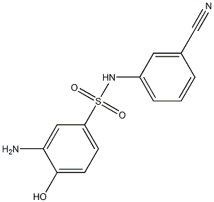 3-amino-N-(3-cyanophenyl)-4-hydroxybenzene-1-sulfonamide Struktur
