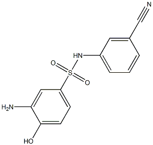 3-amino-N-(3-cyanophenyl)-4-hydroxybenzene-1-sulfonamide,,结构式