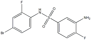3-amino-N-(4-bromo-2-fluorophenyl)-4-fluorobenzene-1-sulfonamide 结构式