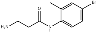 3-amino-N-(4-bromo-2-methylphenyl)propanamide, 938517-29-4, 结构式