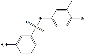 3-amino-N-(4-bromo-3-methylphenyl)benzene-1-sulfonamide 结构式