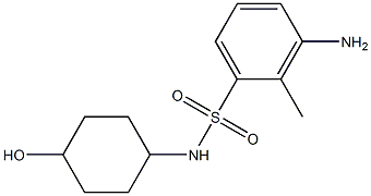 3-amino-N-(4-hydroxycyclohexyl)-2-methylbenzene-1-sulfonamide Struktur