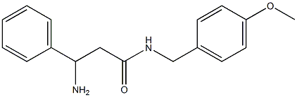 3-amino-N-(4-methoxybenzyl)-3-phenylpropanamide 化学構造式