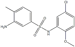 3-amino-N-(5-chloro-2-methoxyphenyl)-4-methylbenzene-1-sulfonamide,,结构式