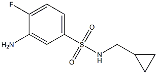 3-amino-N-(cyclopropylmethyl)-4-fluorobenzene-1-sulfonamide 化学構造式