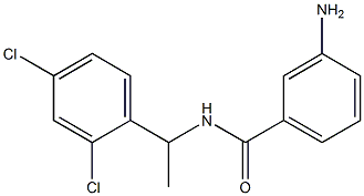 3-amino-N-[1-(2,4-dichlorophenyl)ethyl]benzamide,,结构式